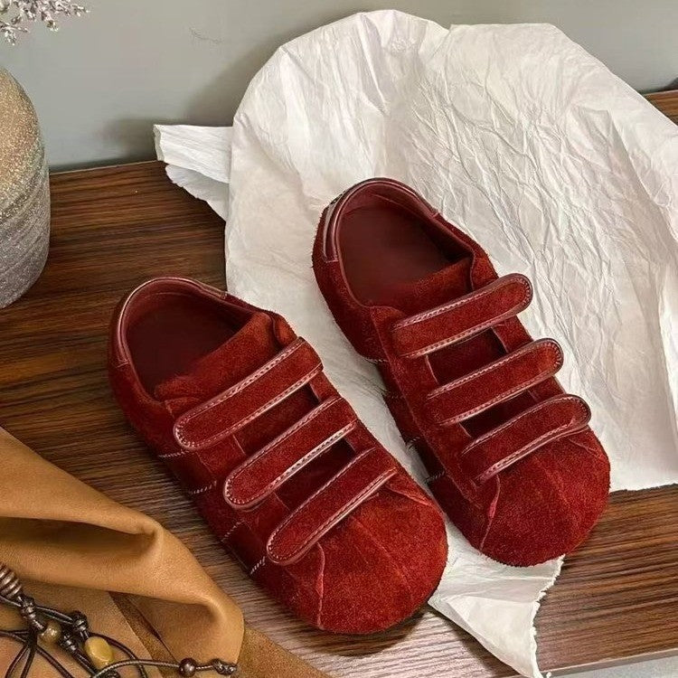 Damen Sneaker mit praktischem Klettverschluss und hochwertigem Wildleder R&B