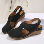 Damen Wedge-Pantoletten mit geschlitztem Design und rutschfester Sohle
