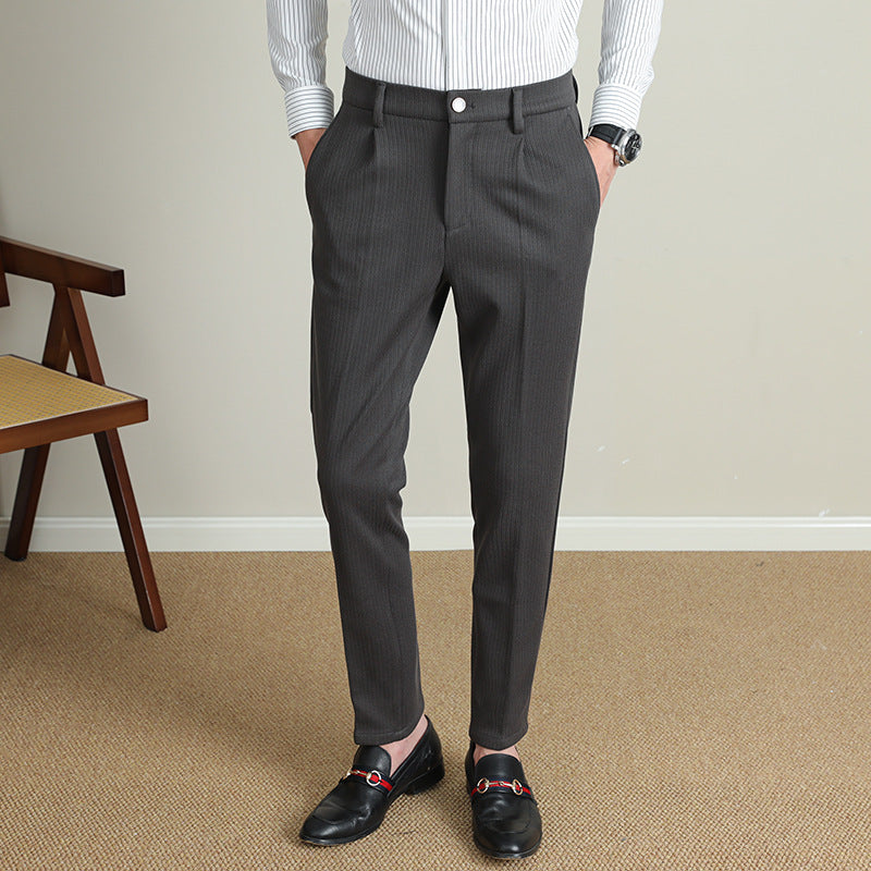 Herren Moderne Business-Hose mit eleganter Nadelstreifenoptik R&B