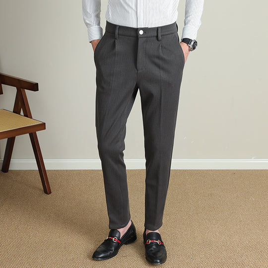 Herren Moderne Business-Hose mit eleganter Nadelstreifenoptik R&B