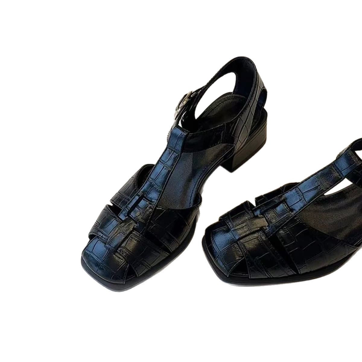 Damen elegante Sandalen mit Blockabsatz