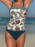 Damen Tankini-Set mit floralen Akzenten und unterstützendem Schnitt