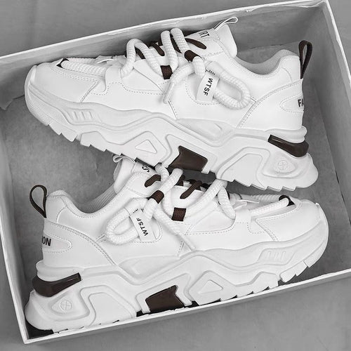Damen Sportliche Chunky Sneakers mit innovativer Schnürtechnik R&B
