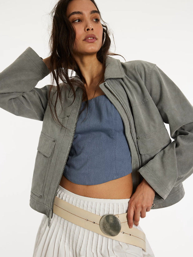 Damen Leichte Utility-Jacke R&B