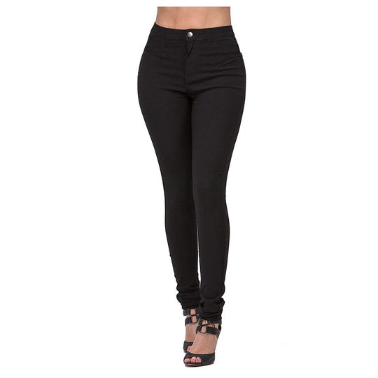 Damen Hoch geschnittene Skinny Jeans mit elastischem Stretch R&B