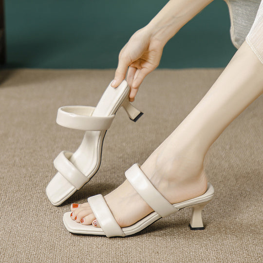 Damen modische Sandalen mit elegantem Blockabsatz und verstellbaren Riemen R&B