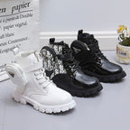 Damen modische Ankle Boots mit praktischen Taschen und robustem Profilsohle R&B