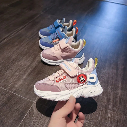 Damen sportliche Klett-Sneaker mit buntem Tiermotiv und atmungsaktivem Obermaterial R&B