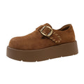 Damen Kuchenschuhe mit modischem Schnallen-Design und komfortabler Plateausohle R&B