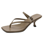 Damen elegante Sling-Sandalen mit verstellbaren Riemen und Komfortabsatz