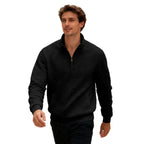 Herren sportlicher Pullover mit halbhoch geschlossenem Kragen R&B