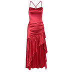 Damen Satin Abendkleid R&B