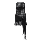 Damen Figurnahes Polka-Dot Kleid mit verspieltem Wickel-Design R&B