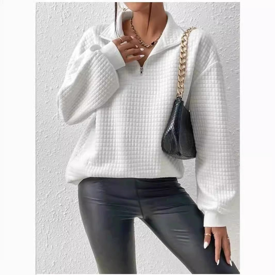 Damen Pullunder mit Stehkragen und strukturiertem Design R&B
