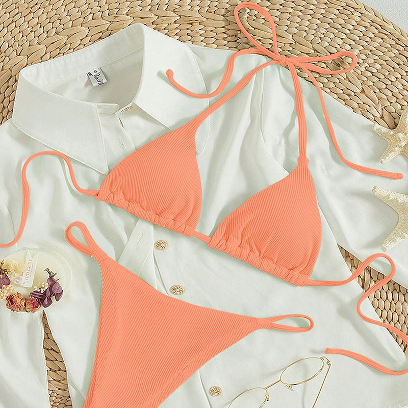 Damen Triangel-Bikini mit feinen Rüschendetails R&B