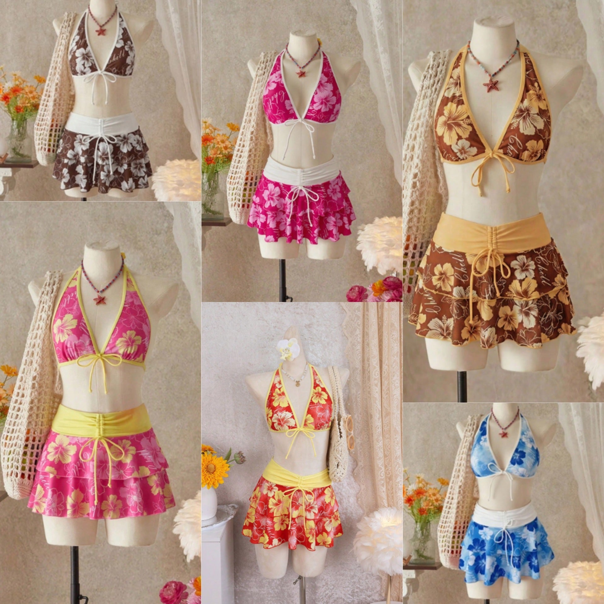 Damen Bikini-Set mit Rock R&B