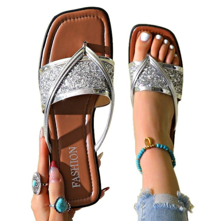 Damen Glitzernde Sandalen R&B