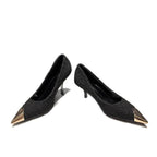 Damen elegante spitze Pumps mit metallic Akzenten R&B
