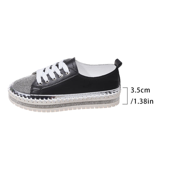 Damen modische Komfort-Sneaker mit Glitzer-Details und atmungsaktiver Sohle R&B
