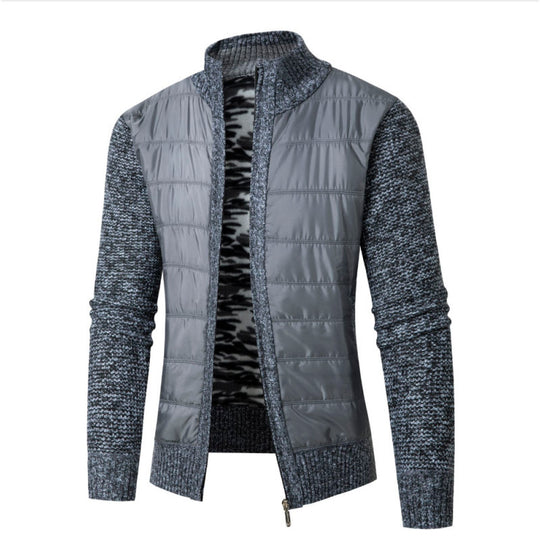 Herren modische Übergangsjacke mit modernem Stehkragen und strukturiertem Design R&B