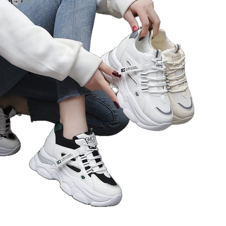 Damen Chunky Sneakers mit atmungsaktivem Mesh-Obermaterial und rutschfester Sohle R&B