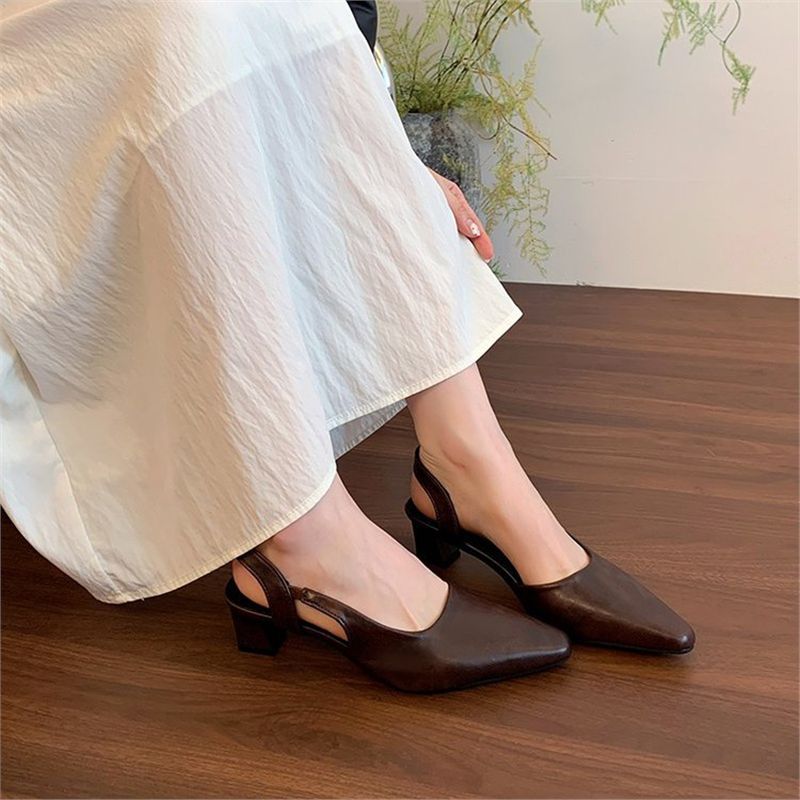 Damen elegante Slingback Pumps mit spitz zulaufendem Design R&B