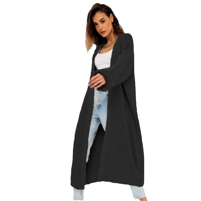 Damen Grobstrick-Cardigan mit offenem Schnitt und lässiger Eleganz R&B