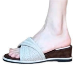 Damen modische Riemchen-Sandalen mit geflochtenen Details R&B