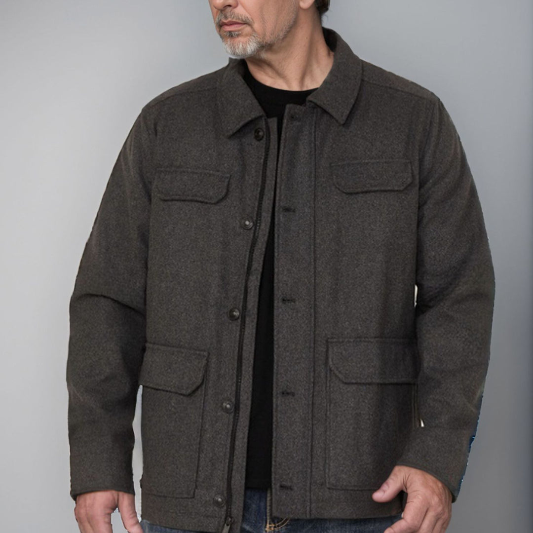 Herren modische Jacke mit praktischen Taschen R&B