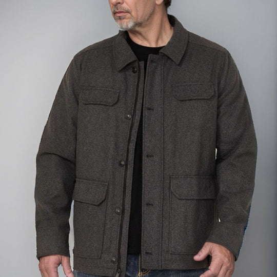 Herren modische Jacke mit praktischen Taschen R&B