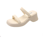 Damen Plüschsandalen mit innovativem Plateau R&B