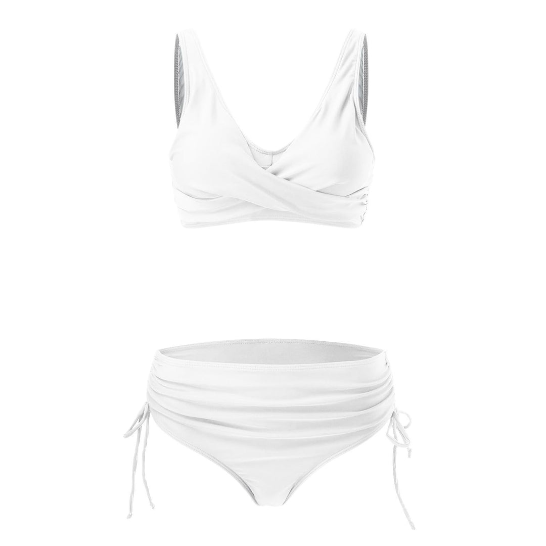 Damen Hochwertiges Wickel-Bikini-Set mit regulierbarem Höschen R&B
