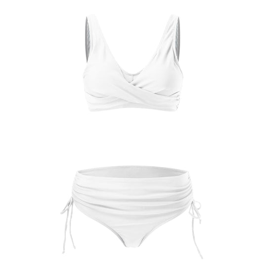 Damen Hochwertiges Wickel-Bikini-Set mit regulierbarem Höschen R&B