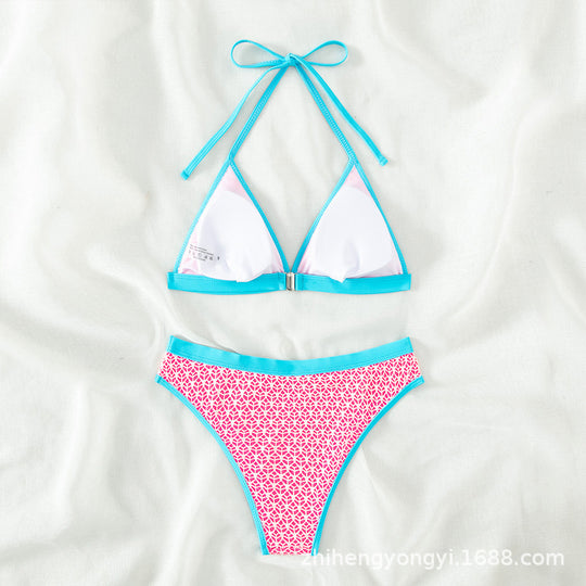 Damen Triangel-Bikini mit moderne geometrischen Mustern R&B