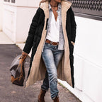 Damen gefütterte Langjacke mit Teddyfell-Innenfutter R&B