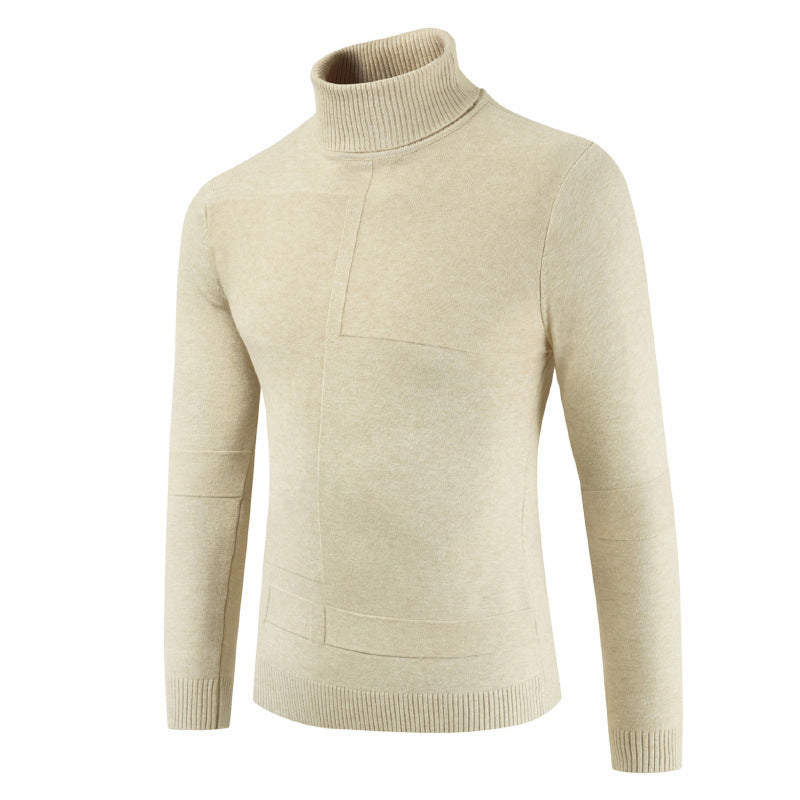 Herren Rollkragenpullover aus weichem Strickmaterial mit modernem Design R&B
