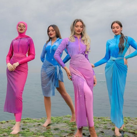 Damen Modischer Schwimmanzug mit Hijab R&B