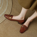 Damen elegante Slipper mit modischem Gürtel-Detail