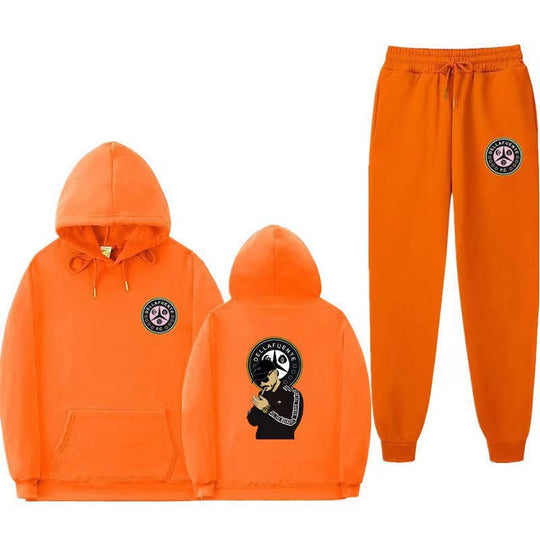 Damen Set aus Kapuzenpullover und Jogginghose mit einzigartigem Druck R&B
