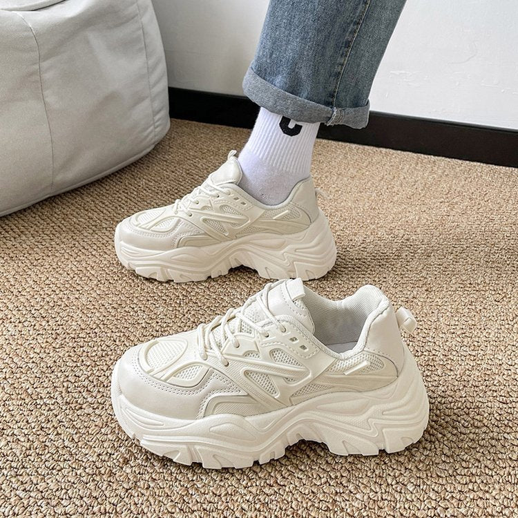 Damen modische Chunky Sneakers mit atmungsaktivem Obermaterial und ergonomischer Sohle R&B