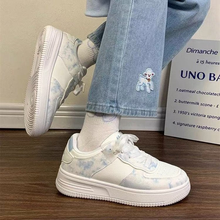 Damen Sneakers mit Wasserfarbigem Muster und dämpfendem Sohlenprofil R&B