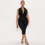 Damen Figurbetonender Body mit tiefem Ausschnitt R&B