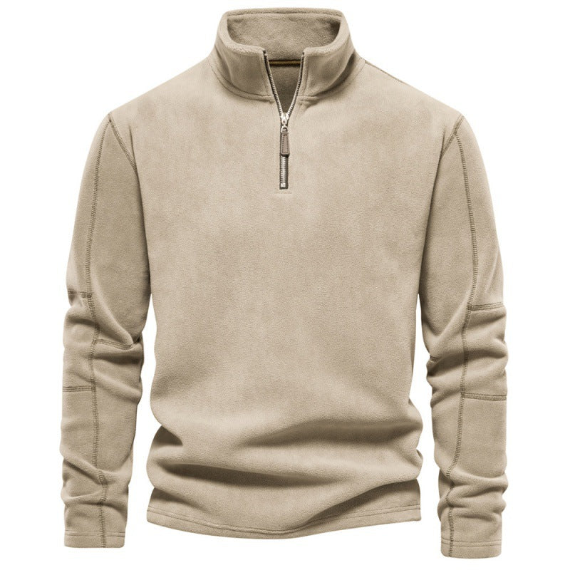 Herren Mikrofleece Pullover mit halbem Reißverschluss R&B