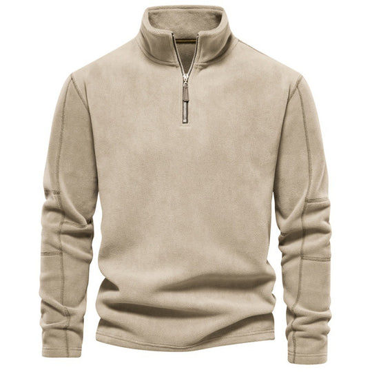Herren Mikrofleece Pullover mit halbem Reißverschluss R&B