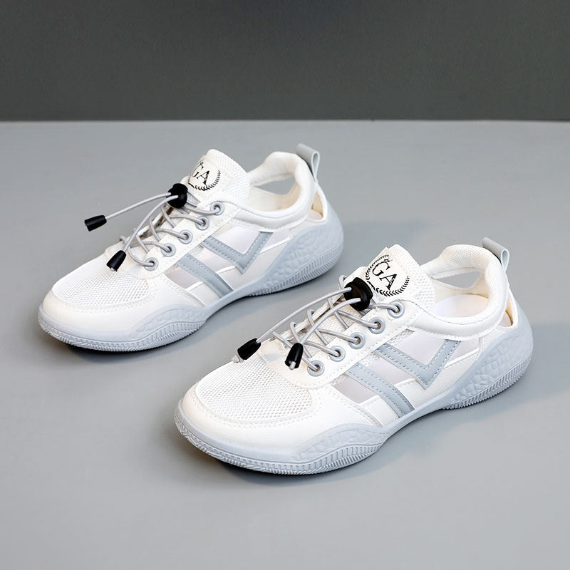 Damen Sportliche Sneakers mit elastischem Schnürsystem und atmungsaktiver Obermaterialstruktur R&B