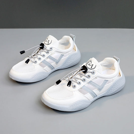 Damen Sportliche Sneakers mit elastischem Schnürsystem und atmungsaktiver Obermaterialstruktur R&B