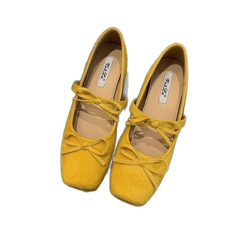 Damen elegante Ballerinas mit modischem Schleifenakzent und bequemer Sohle R&B