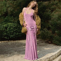 Damen Elegantes Maxikleid mit raffinierten Rüschendetails und schmalem Rücken R&B