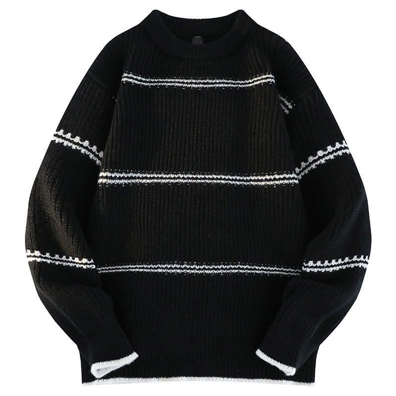 Damen Kuscheliger Strickpullover mit streifendem Design R&B