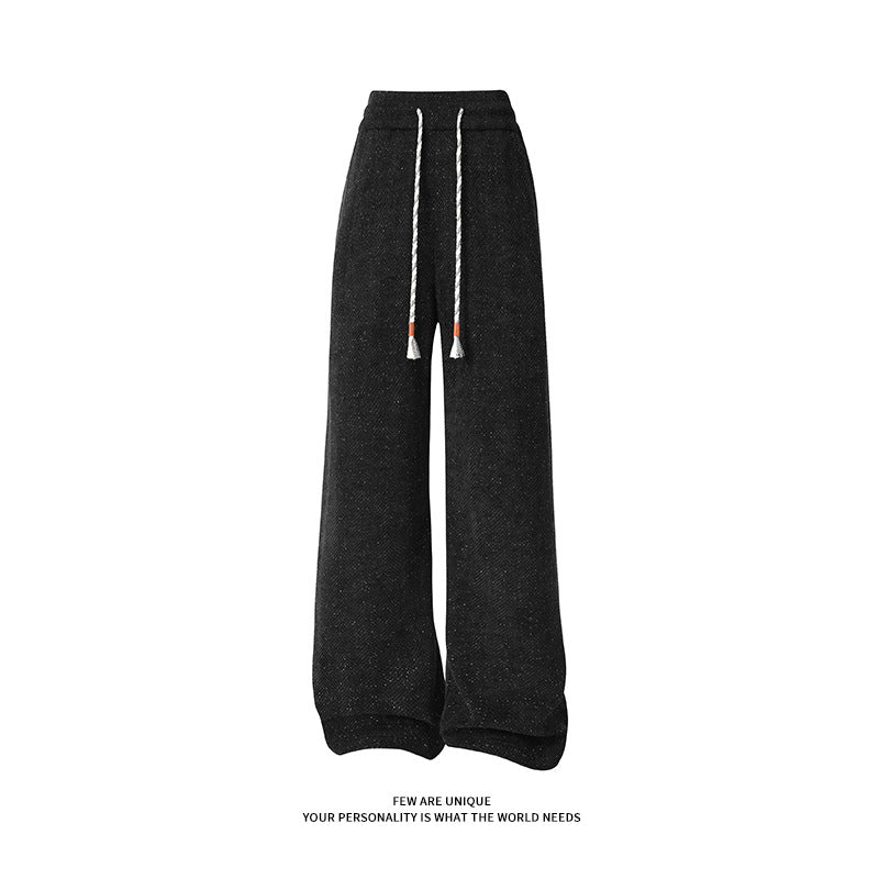 Damen weite Haremshose mit elastischem Bund und trendy Zickzackmuster R&B
